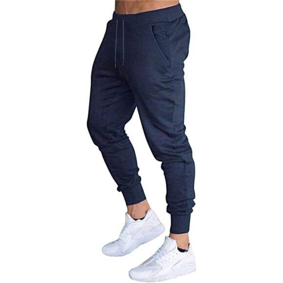Men's Slim Joggers Pants for Gym Running and Bodybuilding Bottom Sweatpants - Picture 1 of 7